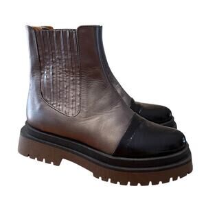 Chie Mihara Zachi Lug Sole Boots Womens EU 39 US 9 Leather Platform Boot